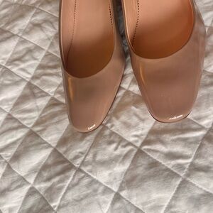 J. Crew Nude Patent Square-Toe Pumps